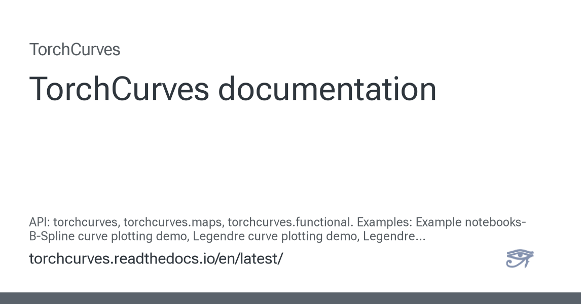 TorchCurves documentation — TorchCurves documentation